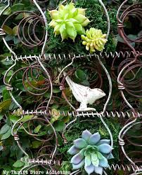 Believe it or not, crafty individuals can be. Repurposed Hanging Bed Spring Planter My Thrift Store Addiction