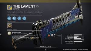 In case you're not familiar with them, each set of weekly challenges revolve around a particular theme or character, and they. Destiny 2 Lament Exotic Quest Available From Banshee How To Complete Exotic Quest Happy Gamer