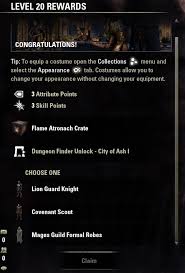 💥 play in the remastered map before it expires on the 10th january. Leveling Rewards Full List By Levels Elder Scrolls Online