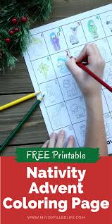 Advent Coloring Page Freebie In 2020 Advent Coloring Nativity Coloring Coloring Pages