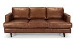 Leather brown sofa