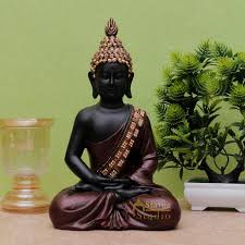 According to buddhist mythology, buddha statues are held as a symbol for many subjects. Buy Statuestudio Meditating Sitting Buddha Statue For Home Decor Big Size Large Living Room Office Desk Table Outdoor Resin Statues Feng Shui Vastu Idol Showpieces New Year Gift Item 11 Inch 460139 V