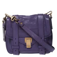 Relaxed shapes and textured finishes give the handbags in the farfetch edit a streamlined bohemian feel. Proenza Schouler Purple Leather Ps1 Mini Crossbody Bag Proenza Schouler Tlc