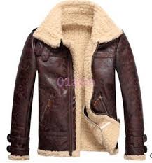 Mens Vintage Leather Lamb Fur Fleece Bomber Flight Winter Coats Buckle Jacket Vintage Leather Jacket Leather Jacket Mens Fur Coat