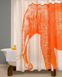 Thomas Paul Orange Elephant Shower Curtain Elephant Shower Curtains Cool Shower Curtains Elephant Shower