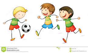 Fußball im tornetz auf blauem hintergrund. Jungen Die Fussball Spielen Stock Abbildung Illustration Von Kinder Skizze 25770766