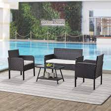 Simply wipe down with a wet towel as needed; Merax Outdoor Patio Furniture Set Off 53