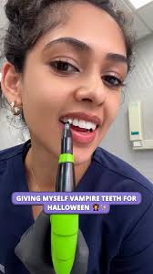 I gave myself fangs 😅🧛, I gave myself fangs 😅🧛 #fblifestyle #dentist  #halloween