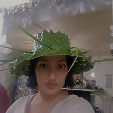 Handwoven Palm Frond Sun Hat: Island Style Beach Hat