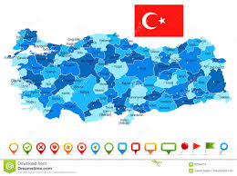 Die türkei liegt zum großteil im vorderasiatischen teil asiens, mit einem kleineren teil auch in europa. Die Turkei Karte Und Flagge Illustration Stock Abbildung Illustration Von Zeigen Truthahn 92594719