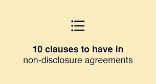 We did not find results for: 10 Key Clauses To Have In Non Disclosure Agreements Everynda