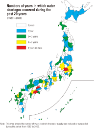 River map of japan indicates the lakes and flowing routes of the rivers in japan. Water Resources In Japan