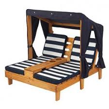 Kidkraft 524 Outdoor 2er Lounge Sonnenliege Aus Holz Mit Getrankehalter Gartenmobel Fur Kinder Dunkelblau Weiss Wie Einrichten De Sonnenliege Chaiselongue Aussenmobel