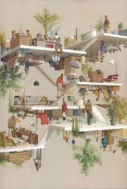 Viewpoints Main Room Architecture Collage Architecture Illustration Architecture Drawing