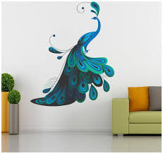 Peacock birds wall sticker removable art home decor vinyl decal mural kids room. Buy Eja Art Set Of 4 Wall Sticker Royal Peacock Modern Peacock Sunrise With Flying Bird Tribal Lady Online At Low Prices In India Paytmmall Com