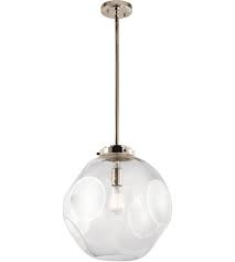 Kichler beacon square 2 light 12 wide outdoor flush mount square ceiling fixture. Kichler 43780pn Ellis 1 Light 15 Inch Polished Nickel Pendant Ceiling Light