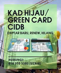 Kad hijau cidb juga dikenali sebagai kad personel binaan. Green Card Kad Hijau Renew Baru Hilang Home Facebook