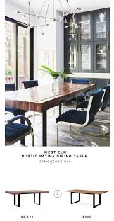 This model includes (2) emmerson™ reclaimed wood dining bench, which are typically sold separately. West Elm Rustic Patina Dining Table Copycatchic