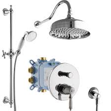 Paulgurkes Regendusche Retro Set Unterputz 2 Wege Armatur