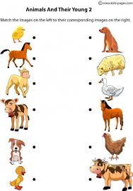 Animals And Their Young 2 Worksheet Farm Preschool Preschool Activities Animals