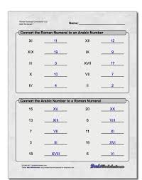 Each Roman Numerals Worksheet In This Section Requires The Student To Convert A Number Math Worksheets Printable Math Worksheets Free Printable Math Worksheets