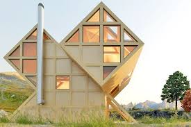 Gambar, model dan desain rumah kecil minimalis modern seperti interior rumah, ruang tamu, kamar tidur, teras rumah, dan taman rumah. 9 Desain Rumah Unik Geometris Ini Super Kreatif