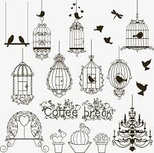 Small Potted Plants And A Variety Of Hand Painted Cage Hand Painted Vector Birdcage Png Transparent Clipart Image And Psd File For Free Download Vintage Birds Doodle Drawings Bird Doodle