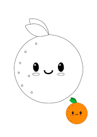 This illustration cute kawaii food coloring pages kawaii food coloring pages awesome is taken from : Kawaii Orange Coloring Picture With Sample Baby Coloring Pages Fruit Coloring Pages Coloring Pages