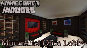 Living room furniture ideas for minecraft cool bedroom minecraft pe furniture ideas living room you minecraft how to make a traditional living. Minimalist Office Lobby Minecraft Indoors Interior Design Youtube