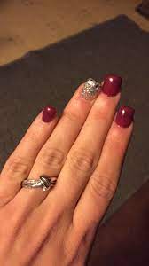 Maroon And Silver Maroon Nails Silver Nails Hoco Nails