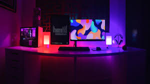 Aukey rechargeable desk lamp, led table lamp with dimmable rgb base light and touch panel for home & office visit the aukey store 3.7 out of 5 stars 16 ratings After Months Of Patience And Saving I Finally Have My Own Battlestation D Battlestations