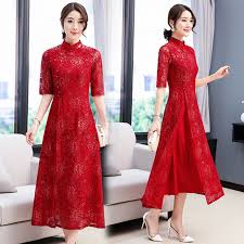 See more ideas about ao dai, vietnamese traditional dress, vietnamese dress. Vietnam Ao Dai Women S Retro Oriental Chinese Cheongsam Cheongsam Skinny Lace Embroidered Wedding Dress Ao Dai Costume Shopee Singapore