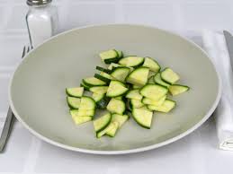 One raw baby zucchini weighing 16 g contains only 14 calories and yields about 1 cup of sliced or grated raw zucchini. Calories In 1 Cup S Of Zucchini Fresh Chopped