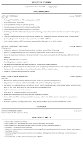 autocad technician resume sample