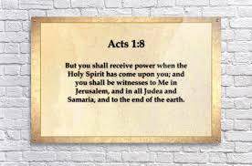 The verse for this coloring page is: Acts 1 8 Scripture On The Walls