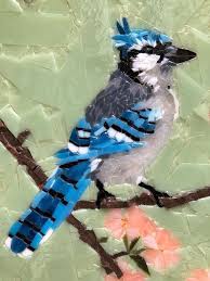 Made from real stained glass. Blue Jay Bird Stained Glass Window Hangings Suncatcher Custom Hanging Bird Feeder Decor Blue Jay Art Custom Stained Glass Birdnew Job Gift Outdoor Gardening Garden Decoration Vadel Com