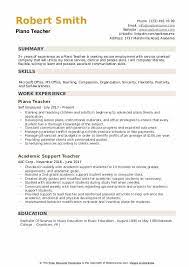 Not satisfied with your resume? Piano Teacher Resume Samples Qwikresume