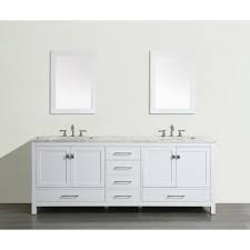 Talbot 84 double bathroom vanity set by eviva. Eviva Evvn412 84wh Aberdeen 84 Inch Transitional Bathroom Vanity With White Carrera Countertop Eviva Evvn412 84es