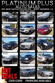 Get information, directions, products, services, phone numbers, and reviews on hicks auto sales in monroe, undefined discover more motor vehicle dealers (used only) companies in monroe on manta.com. Platinum Plus Auto Sales Home Facebook
