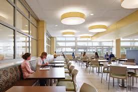 You probably want something centrally located, a place where people already gather. Hospitals Take A Fresh Look On Cafeteria Design Health Facilities Management