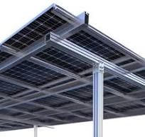 Low-Maintenance Silver Aluminum Solar Carport Frame ...