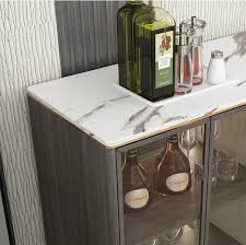 Luxe Marble-Top Buffet Table