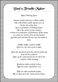 Bind A Trouble Maker Banishing Spell Spells Witchcraft Spelling