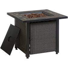 Garden Treasures Fire Pit Gad1435l 50 000 Btu Liquid Propane Table Propane Fire Pit Table Gas Fire Pit Table Fire Pit Table
