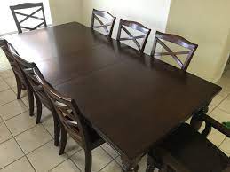The rectangular mahogany dining table stores an easily. Best Ashley Furniture Porter Dining Room Set Beautiful For Sale