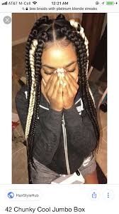 Black And Platinum Blonde Box Braids Blonde And Black Box Braids Blonde Box Braids Box Braids Styling Hair Styles