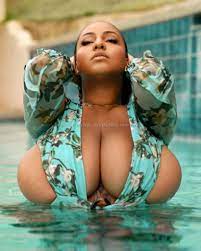 Sweet Ebony Adult Slim Female Lingerie Huge Full Breast Super 8X10 Photo  D071 
