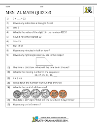 Mental Math 3rd Grade Everyday Math Mental Maths Worksheets Mental Math