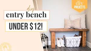 I initially tried building it without any screws but. Make This Gorgeous Entryway Bench Diy For Under 12 Youtube