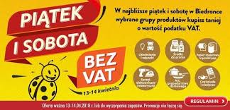 Gazetka sklepów biedronka to doskonałe narzędzie, które pomoże w zapoznaniu się z oferowanymi promocjami. Biedronka Bez Vat W Weekend 13 14 04 2018 Promocja Towarow Bez Podatku Vat W Biedronce Zasady Promocje Produkty Promocyjne Kurier Poranny
